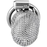 Stainless Steel Male Chastity Devices Flexible Mesh Chain Cock Cages Breathable And Comfortable Locked Cage Penis Exercise Tease Sex Bondage Couple Adult Sex Toy (S)