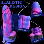 9.5'' Huge Fantasy Realistic Dildo,2.4'' In Diameter Thick G-Spot Dildo,Soft Silicone Anal Dildo With Powerful Suction Cup,Adult Sex Toys For Women Men Gay Couple For Clitoral Vaginal Anal Stimulation
