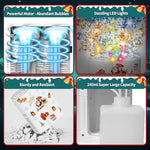 Automatic Firework Bubble Machine With Music, Kids Bubble Machine With Flashing Led Lights For Outdoor Party Wedding, Electric Bubble Maker Bubble Blower For Party Decoration,Christmas