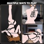 Bdsm Shibari Bondage Rope Kit & Strap-On Vibrating Dildo Sex Toy