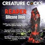 Grim Reaper Silicone Dildo For Men, Women & Couples. Firm And Flexible, Strong Suction Base, Fantasy Dildo, Unique Texture. Premium Phthalate-Free & Body-Safe Silicone. 1 Piece, Red