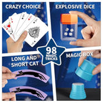 Magic Kit For Kids, 98 Magic Tricks Set For Kids With Magic Wand, Manual And Videos, Magic Set Toys Board Game Gifts For 6 7 8 9 10 11 12 Years Old Boys Girls Beginner Christmas Birthday Parties