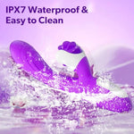 2In1 G Spot Vibrator Sex Toys For Women And Couple, Thrusting Body-Safe Silicone Vibrator Rabbit With 9 Rotating & 9 Vibrating Modes, Waterproof Realistic Dildo For Clitoral Stimulation (M)