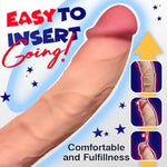 Realistic Curved Dildo For Beginners, Lifelike Small Dildo With Powerful Suction Cup For G Spot And Anal Play, 8.5” Thin Soft Silicone Sex Toy For Men And Women
