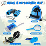Kids Explorer Kit - Adventure Kit For Kids, Outdoor Explorer Kit With Binoculars, Summer Outdoor Toys For Kids Ages 4-8