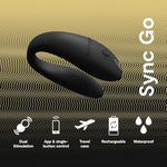 Sync Go Black C-Shape Couples Vibrator & Lovehoney Get Hard Set Of 3 Cock Rings - Couples Sex Toys Bundle