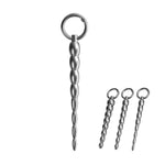 Stainless Steel Pull Bead Urethra Sound Rods/Urethral Dilator With Removable Grommets, Smooth Penis Plug Sex Toys - Catheters & Sounds For Men, Women (S)