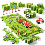 Toddler Toys Gifts For 3 4 5 Year Old Boys, 39 Jigsaw Puzzle Race Track Car Set Toys For Kids Boys Toddlers 3-5 4-6, Puzzle Tracks Car Toys Gifts For 3 4 5 Year Old Girls Kids