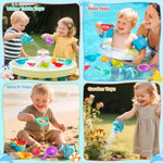 Baby Bath Toys For Kids Ages 1-3 8 Pcs Toddler Bath Toys Mold Free With Floating Ducks & Water Toys In Bathtub For 1 2 3 4 5 6 Christmas Birthday Gifts Stocking Stuffers