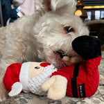 Christmas Plush Squeaker Santa Dog Toy For Small And Medium Size Dogs