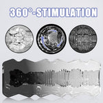 3D Realistic Pocket Stroker, Stretchable Inner Sleeve, Transparent Black