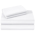 Queen Size Bed Sheets - 4 Piece Set (White) - Extra Soft Brushed Microfiber 1800 Bedding Sheets, Deep Pocket, Wrinkle & Fade Free