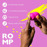 ROMP Rose Toy Clitoris Sucker & Wave Quiet Mini Massager Clitoral Vibrator - Adult Sex Toys Bundle