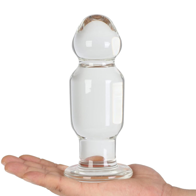 6.7" Large Glass Anal Plug Trainer Big Crystal Butt Plug Stimulator For Advanced Anal Training Sex Toy