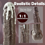 11 Inch Long Huge Thick Realistic Dildo,Large Black Monster Dildo With Suction Cup,Bbc Real Skin Dual-Density Silicone Dildo For G Spot Play,Lifelike Anal Dildo Sex Toys For Women Men Couples.