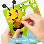 45 Pcs Spring Make-a-Face Holographic Stickers for Kids