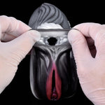 6.29" Animal Horse Shaped Male Masterburters With Dual Channel, Pocket Pussy Sucking Sex Penis Training Toy Soft Liquid Silicone Male Masturbater Cup Masturbation Toy For Gay Men (White Black)