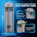 Automatic Male Masturbator, Sex Toys For Men, Adult Toys Penis Pump With 10 Thrusting & 10 Vibration & 15 Thrusting Speeds, Blowjob Toy With Magnetic 3D Sleeves & Lcd Display (Gray)