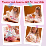 5 Pieces Unicorn Toys Stuffed Animals For Girls, 1 Mommy Unicorn With 4 Babies, Soft Plush Toys Gifts For Girls 3 4 5 6 7 8 9 Years, Kids, Children, Christmas, Birthday, Valentine'S