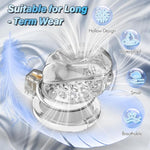 Male Chastity Cage - Soft Lightweight Penis Cage With Realistic Vagina Clitoris & 6 Sizes Rings, Comfortable Cock Bondage Chastity Device Bdsm Sex Toys For Men (Transparent, Medium)