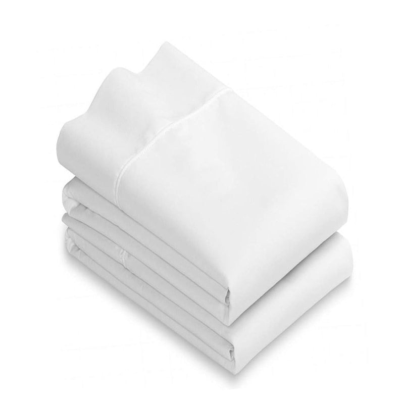 White Cotton Pillow Cases Standard Size Set Of 2, Heavy Weight Quality Pillowc