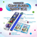 Giant Bubble Kit: Space - Incl. Wand, 2 Big Bubble Concentrate Pouches And 8 Glow-In-The-Dark Stickers | Outdoor Toy For Kids, Girls | Bubbles Made In The Usa - Space Kit
