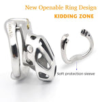 Male Chastity Device Hypoallergenic Stainless Steel Cock Cage Penis Ring Virginity Lock Chastity Belt Adult Game Sex Toy