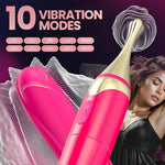 2 in 1 Vibrator Wand Female Rose Sex Toys for Women