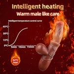 8.3" Realistic Clit Toy Huge Adult Toys, Heated G-Spot Clitoris Stimulation Waterproof Silicone Rechargeable 10 Powerful Wand Dildo,Prostate Massage Sex Toy For Female Couples Lesbian Pleasure