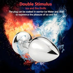 5 Pcs Anal Plug Beginner Set-Four Crystal Jewel Anal Plugs, 1Enema,Sex Toy Anal Training Kit-G Spot Anal Sex Adult Toy For Beginner Adult Unisex Women And Men Couple (Silver)