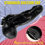 3.35" Diameter Huge Thick Dildo - 11 Inch Extra Wide Realistic Uncut Dildo With Strong Suction Cup For Hands-Free,Black