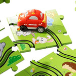 Toddler Toys Gifts For 3 4 5 Year Old Boys, 39 Jigsaw Puzzle Race Track Car Set Toys For Kids Boys Toddlers 3-5 4-6, Puzzle Tracks Car Toys Gifts For 3 4 5 Year Old Girls Kids