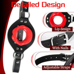 Open Mouth Gag Big Red Lips Ballgag Adjustable Leather Head Harness Bdsm Erotic Toy Sex Accessories For Adults Couples Oral Game