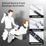 Bdsm Bondage Restraints Tape Set+Neck To Wrist Bdsm Kit