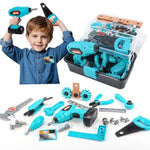 Kids Tool Set – Pretend Play Toddler Tool Set With Tool Box, Electronic Toy Drill, Screwdriver, Screw Construction Kits, Educational Tools For Kids Ages 3,4,5,6,7 Years Old, Boy Girl