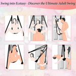 Bdsm Door Sex Swing Sex Toys Bondage Restraints Slave Leather Soft With Adjustable Straps,Indoor Ceiling Swing Sex Sling Adult Sexy Toys For Couples,Bdsm Kits,Room Game,Hold Up To 300Lbs