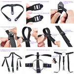 Anti-Off Male Chastity Cage Devices Elastic Band Penis Cage Accessories, Adjustable Auxiliary Belt With 4 Size Cock Rings Sex Toy Underwear For Men (Adjustable Belt With 4 Size Ring)