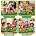 112 Pcs Flower Garden Toy,Toddler Girl Toys 3-4 Years Old Girls Gardening Building Gifts Set Best Educational Learning Fine Diy Crafts Stem Construction Stacking Kit,For 3 4 5 6 7 Year Kids Birthday