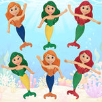 Bendable Mermaid Figures (Set Of 12) Bendable Toys For Kids, Mermaid Party Favors For Boys & Girls, Stress Relief Fidget Toys For Kids, Goodie Bag Stuffers, And Pinata Fillers