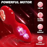 Vibrating Butt Plug Anal Plug Sex Toys Vibrator,Silicone Anal Toys Butt Plug Training Kit With Remote Control 10 Frequency Vibration,Vibrating Anal Plug And Prostate Massager But Plug, Red