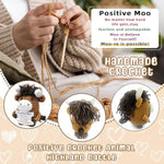 Handcrafted Highland Cow Positive Crochet Animals - Courage-Building Keepsake For Friends, Her, Him, Sisters, Collegue, Freshman | Uplifting Workplace Ally & Inspirational Cheer Up Gifts For Birthdays