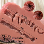 Portable Sex Doll Male Masturbator For Men Pocket Pussies -3.3Lb Brown Bbw Torso With Lifelike Touch, Perfect Waist-To-Hip Ratio & Two Textured Channels,Vagina Anal For Several Sex Positions