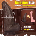 Huge Thick Silicone Dildo Sex Toy G-Spot With Strong Suction Cup, 3.2'' Diameter 10Inch Adult Realistic Giant Big Dildos, Hands-Free Anal Dildo Adult Sex Toys & Games For Gay Women