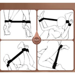Bdsm Sex Restraint Kits Adjustable Handcuffs And Ankle Cuffs In One Piece Velcro Stuffed Leg Wrist Cuffs Set Fetish Bondage Harness Sex Toys For Adult Beginner Couples Roleplay Sm Slave Games Bedroom