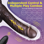 Thrusting Dildo Vibrator, Realistic Dildos For G Spot Anal Stimulation, Strong Suction Cup Silicone Vibrating Dildo Vibrators Adult Toy, Sex Toys For Women Mens, Consoladores Juguetes Sexuales