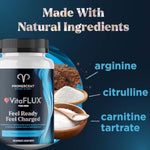 Vitaflux Triple Power Nitric Oxide Supplement + Organic Aloe Lube For Sex With Natural Ingredients Desensitizing Delay Spray For Men Clinically Proven To Help You Last Longer