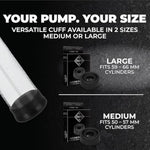 Large Black Silicone Pump Sleeve for Enhanced Penile Pumping Experience