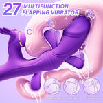 Vibrator Adult Sex Toys For Women - 4In1 G Spot Vibrator With 10 Vibrating 10 Tapping & 7 Flapping, Female Sex Toys For Clitoral Nipple Stimulator, Vibrators Dildo Sexual Pleasure Tools Games