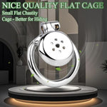 Upgraded Stainless Steel Male Chastity Device With Dark Lock Design