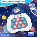 Fast Push Game, Pop Bubble Fidget Toy Quick Push Light Up Popping Game Toys For Ages 4-12, Birthday Gifts For Boys & Girls & Teens (Unicorn)